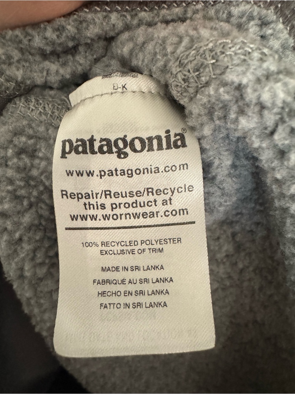 Patagonia Better Sweater Vest Men’s Medium Grey Full Zip 25882 Fleece - Picture 6 of 7